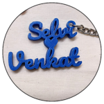 Name Key Chain - 2 layers